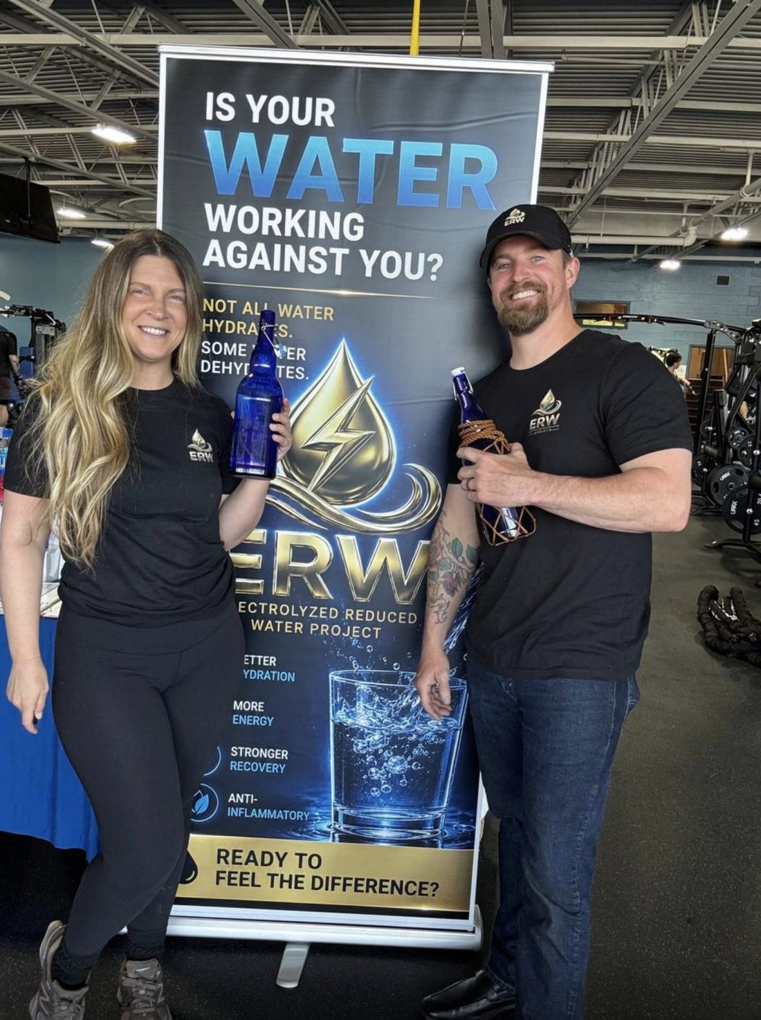 Liz and Micah together at an ERW booth
